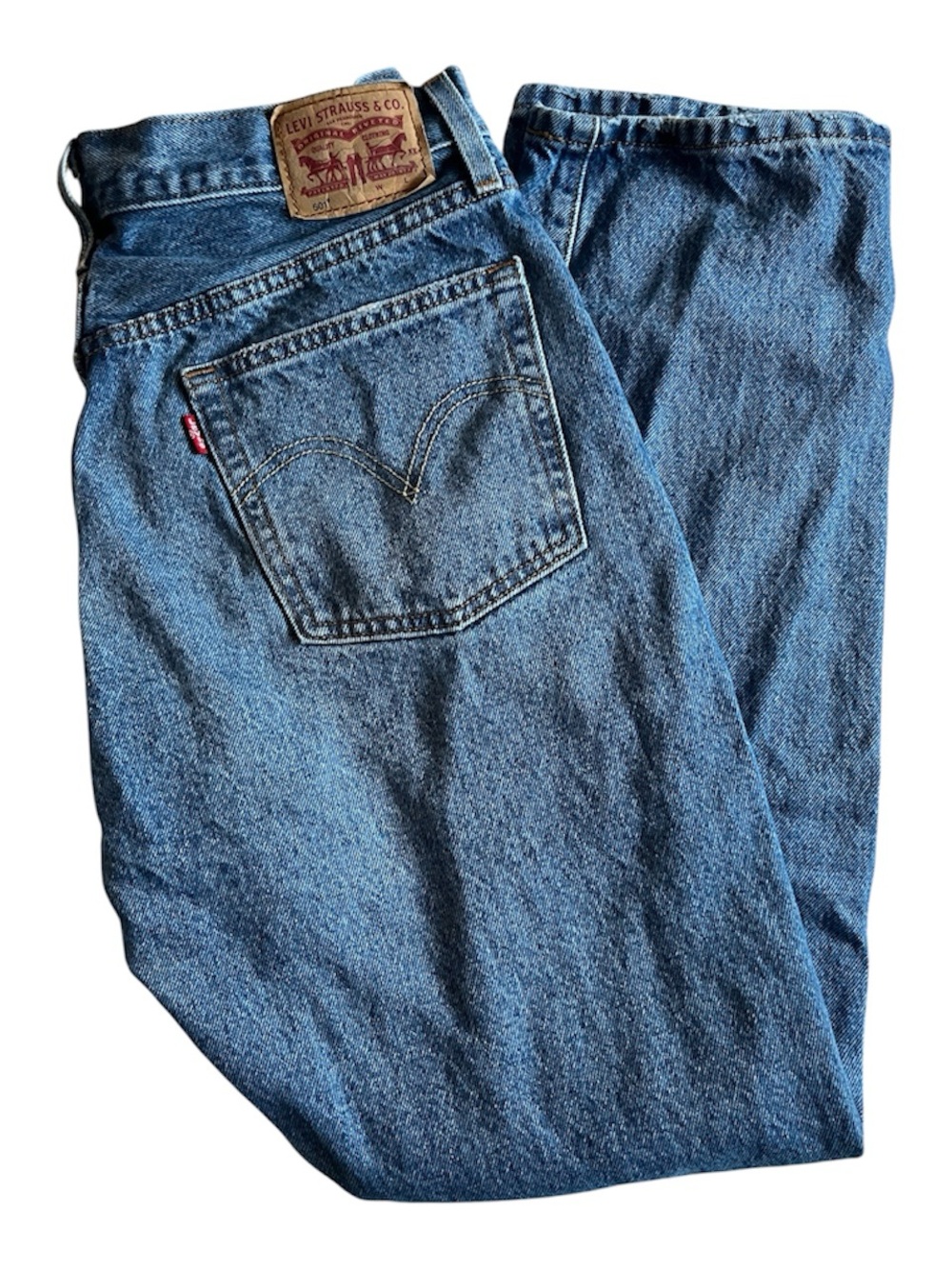 Levis 501 Jeans Womens 30x30 (31x28) Straight Leg High Rise Buttonfly Distressed